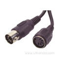 Plug Audio Cable Black with Keyed DIN Connector